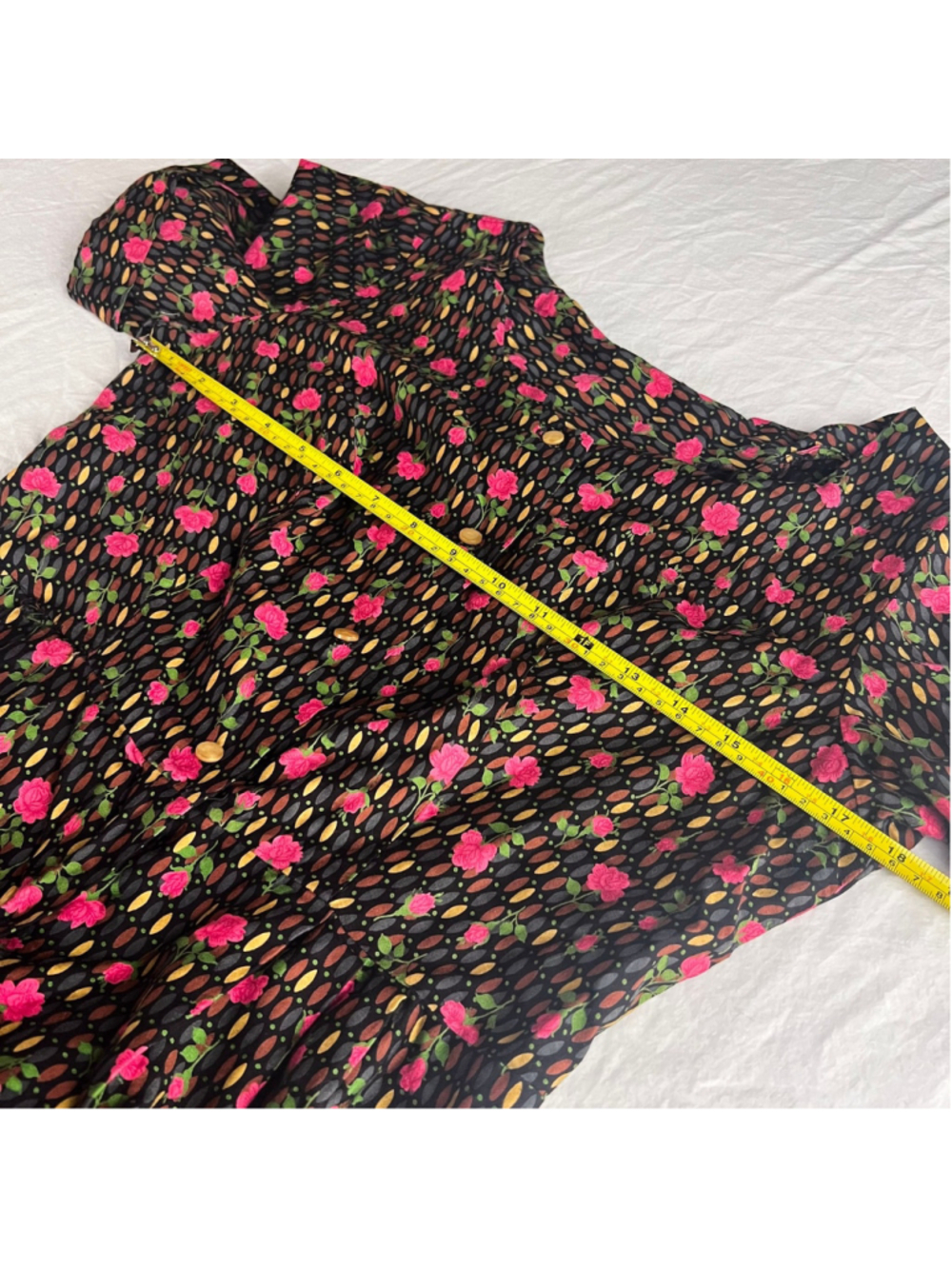 Vintage 90s Cottagecore Floral Button Front Dress Teacher Prairie Whimsigoth - Picture 6 of 12